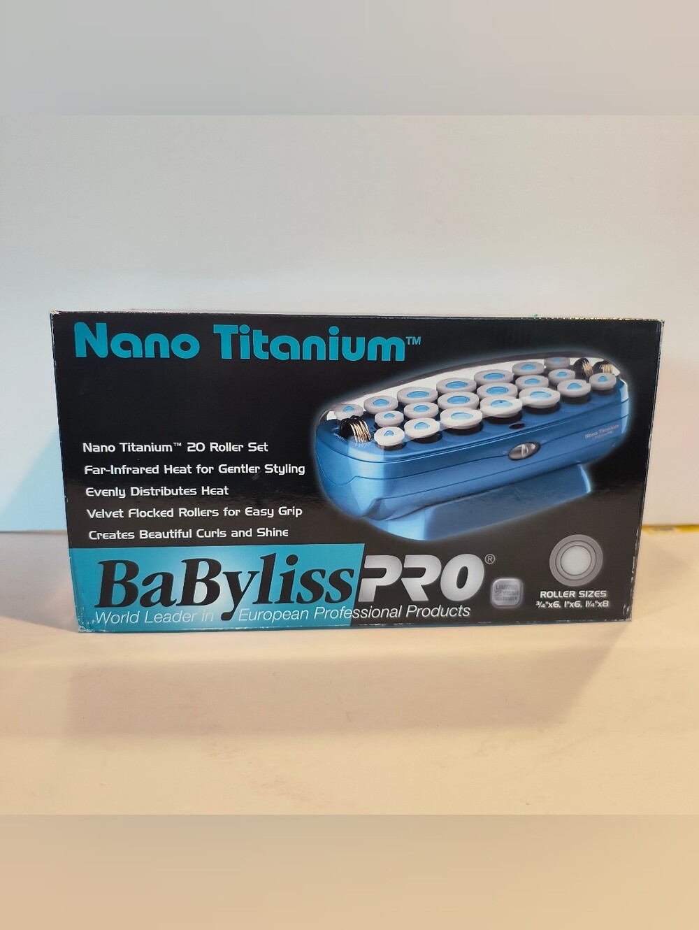 BaByliss Pro Nano Titanium 20 Roller Set - Blue & White - Picture 5 of 5